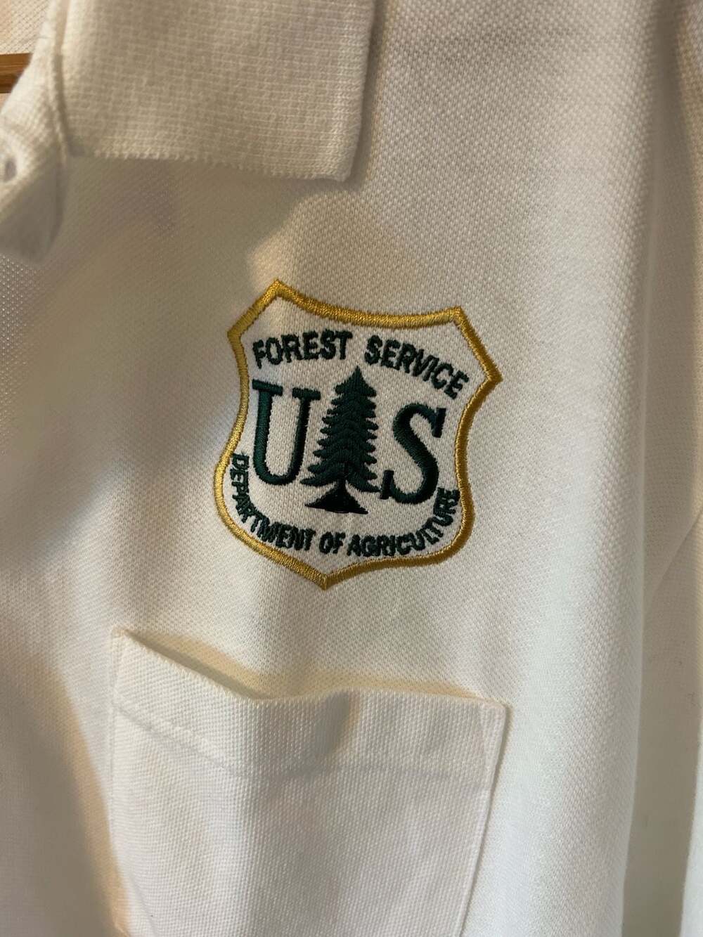 Outer Banks US Forest Service Department of Agriculture Polo Shirt White XL
